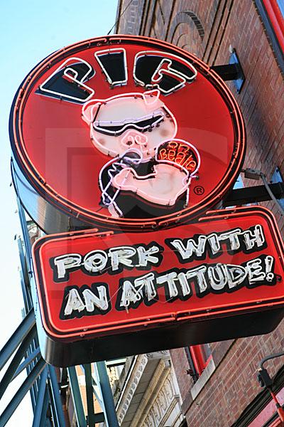 Pig On Beale Sign