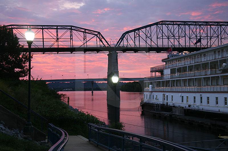 Walnut Street Bridge And Delta Queen