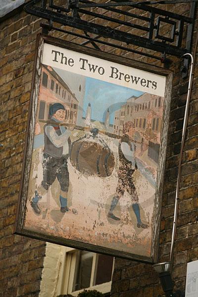 The Two Brewers Pub Sign