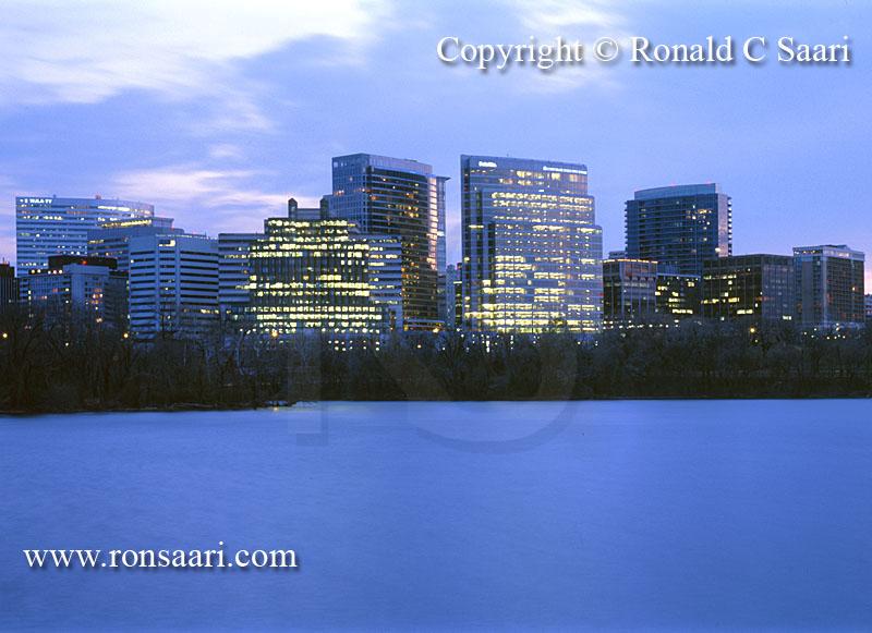 Rosslyn Skyline At Dusk