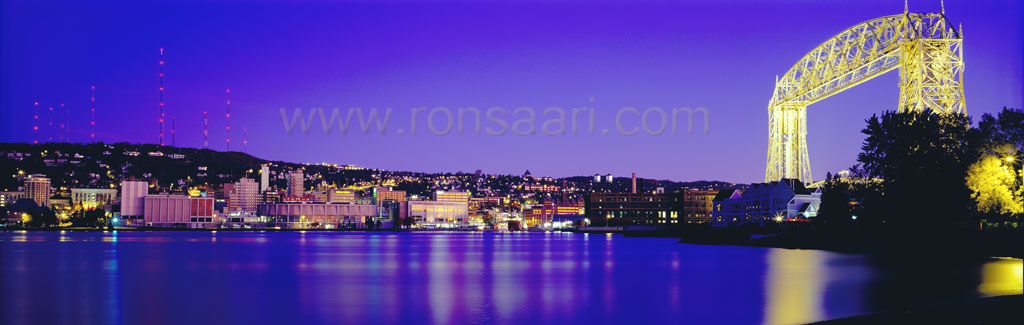 Duluth Skyline At Dawn Panoramic