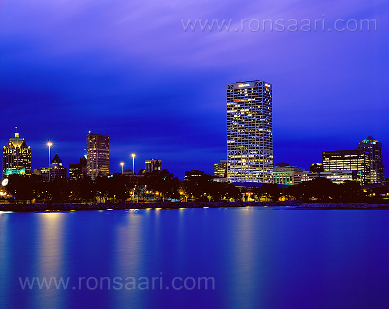 Milwaukee Skyline At Dusk